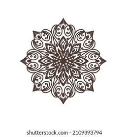 ilustración vectorial de grandes contornos hermosos mandala, objeto de diseño aislado