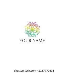 vector illustration of big beautiful outlines mandala, isolated design object