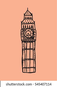 Vector illustration of Big Ben