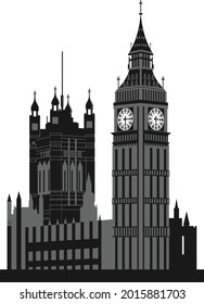 Vector Illustration of Big Ben in London