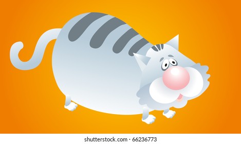 vector illustration - big cat