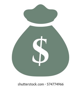 Ilustración vectorial de la bolsa de la gran moneda  Icono
