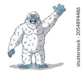 Vector Illustration of Big furry Yeti