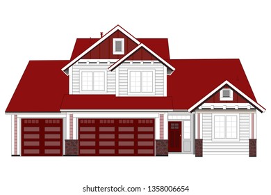 Vector illustration big house
