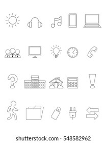 Vector illustration of a big icons set