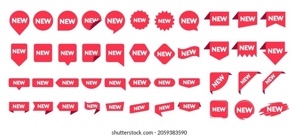 Vector Illustration Big New Label Set