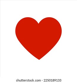 Vector illustration of big red heart red romantic passion