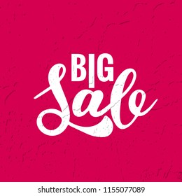 Vector illustration of Big Sale with the inscription for packing product to store, gift, message.
