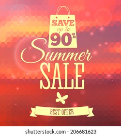 Vector illustration of big sale poster with different element. Badge. Designed text. Template