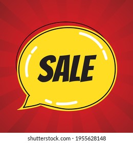 Vector illustration Big sale speech bubble banner design template, discount tag