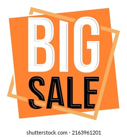 Vector Illustration of Big Sales With Flat Cube Design Premium Isolated On White Background