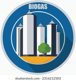 Vector illustration of bigass energy. Green energy. Renewable energy source