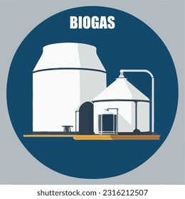 Vector illustration of bigass energy. Green energy. Renewable energy source