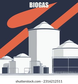 Vector illustration of bigass energy. Green energy. Renewable energy source