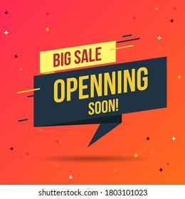 Vector illustration bigsale banner template design, Big sales special offer. Openning soon 
