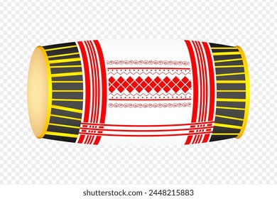 Vector illustration of Bihu dhol