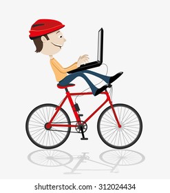 Vector illustration. The bike of the future.