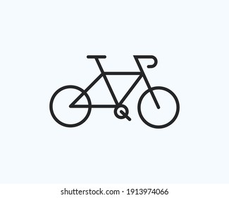 vector illustration of bike logo icon with simple line style. good for any project