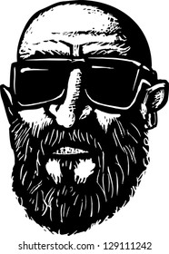 Vector illustration of a biker