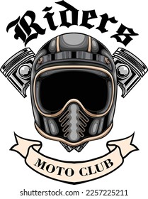 vector illustration of bikers badge with premium quality stock