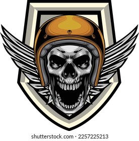 vector illustration of bikers badge with premium quality stock