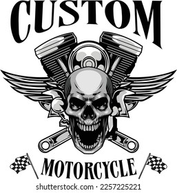 vector illustration of bikers badge with premium quality stock