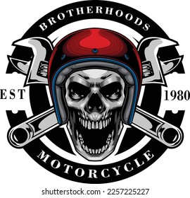 vector illustration of bikers badge with premium quality stock