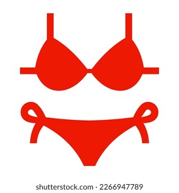 Ilustración vectorial de la caricatura de bikini