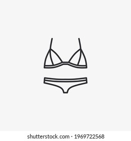 Vector illustration of bikini icon