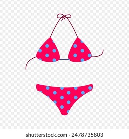 Ilustración vectorial de bikini sobre fondo transparente