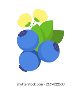 Ilustración vectorial de la mora en estilo plano. 