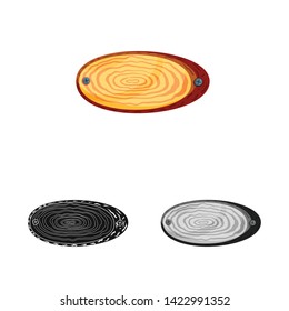 Vector illustration of billboard and round  sign. Set of billboard and plywood stock vector illustration.