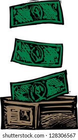 Vector illustration of a billfold