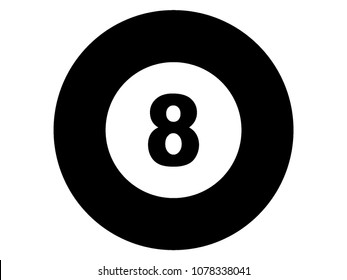 Vector Illustration Billiard Ball Icon Stock Vector (Royalty Free ...