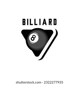 vector illustration of billiard ball logo on white background	