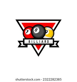 vector illustration of billiard ball logo on white background	