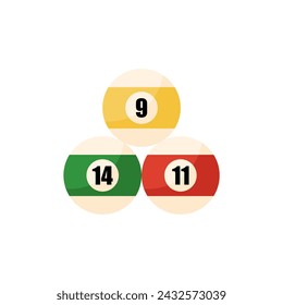vector illustration of billiard ball logo on white background