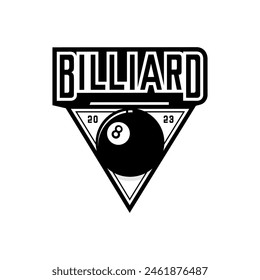 vector illustration of billiard ball logo on white background