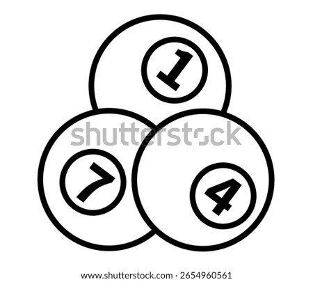 vector illustration of billiard ball logo. Vector illustration