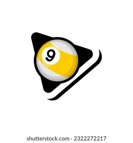 vector illustration of billiard ball on white background	