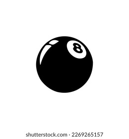 vector illustration of billiard eight ball