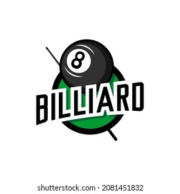 Vector Illustration Billiard Logo Cafe Bar Stock Vector (Royalty Free ...
