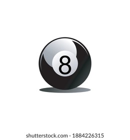Vector illustration billiards eight Ball