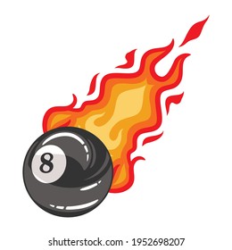 Vector illustration billiards. Eight Ball
