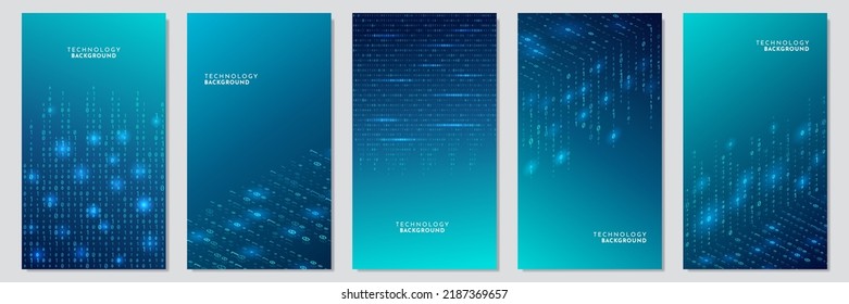Vector illustration. Binary code dark background. Software programming concept. Glowing numbers and dots. Digital data. Technological style. Design for flyer, voucher, coupon, social media stories - Shutterstock ID 2187369657