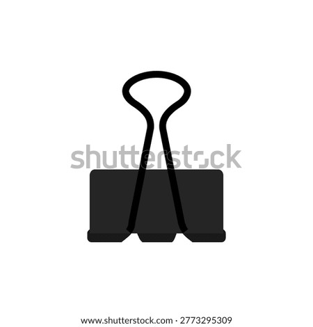 Vector illustration of a binder clip icon on a white background.