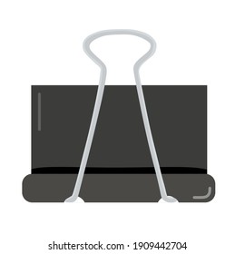 Vector illustration of binder clip for office use