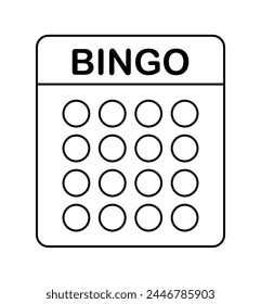 Vector illustration of Bingo addictions icon on white background.