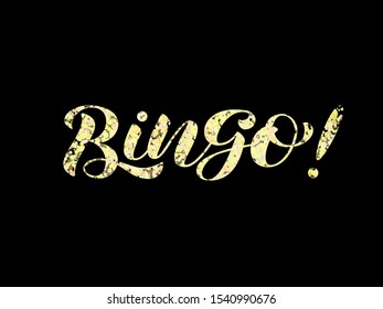 Vector illustration. Bingo lettering for banner