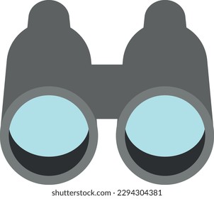 Vector illustration of binocular icon. Observe from a distance. Exploration and adventures icon.